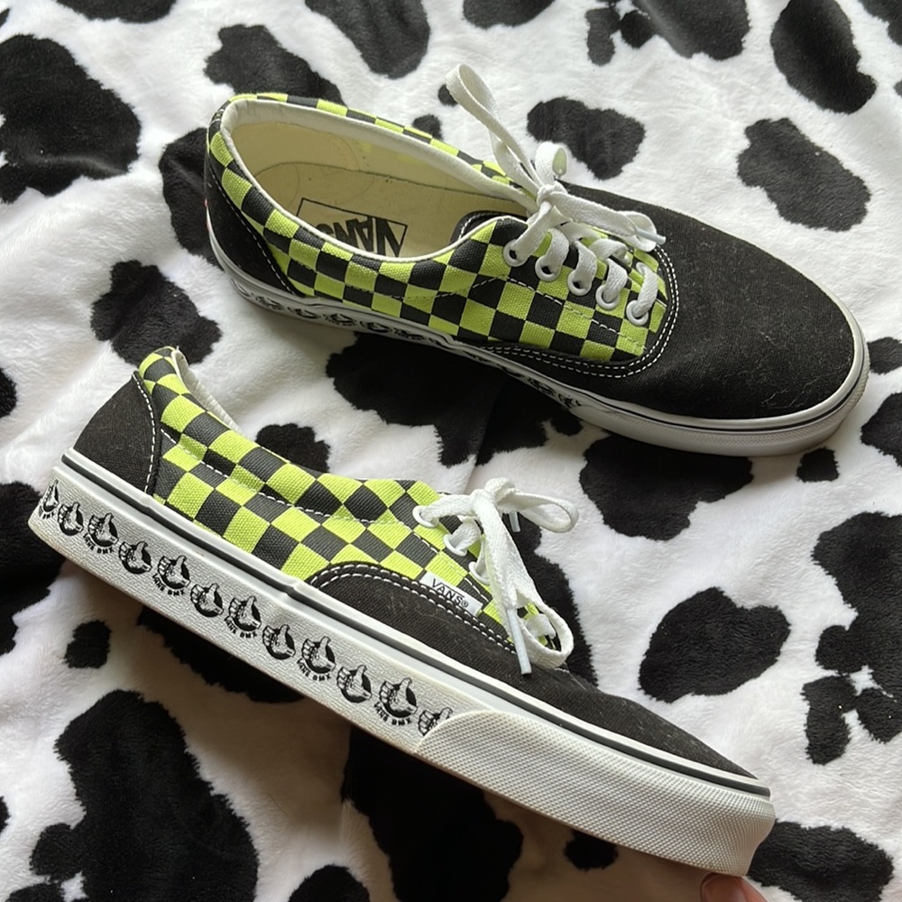 Neon Checkered Vans